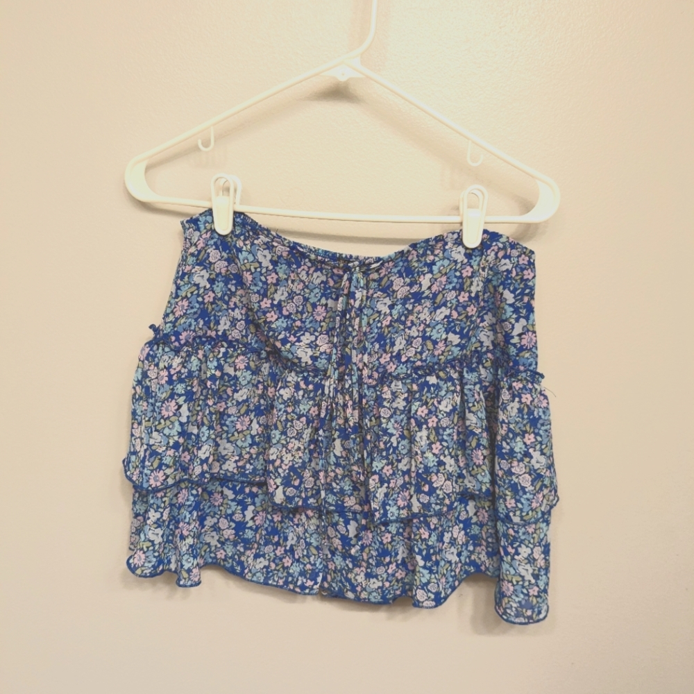 Wild Fable Whimsical Floral Mini Skirt - Size Medium